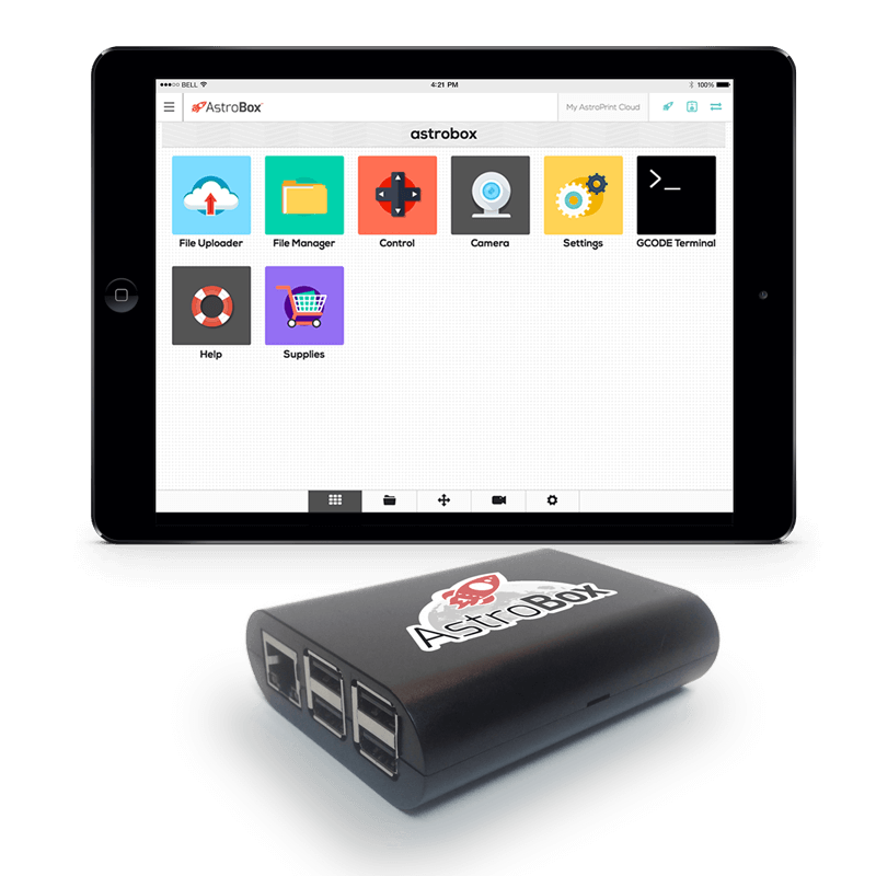 AstroBox and software on a tablet