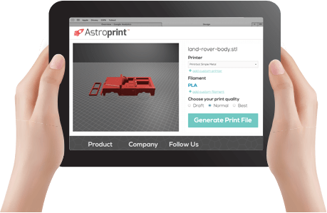 iPad using AstroPrint